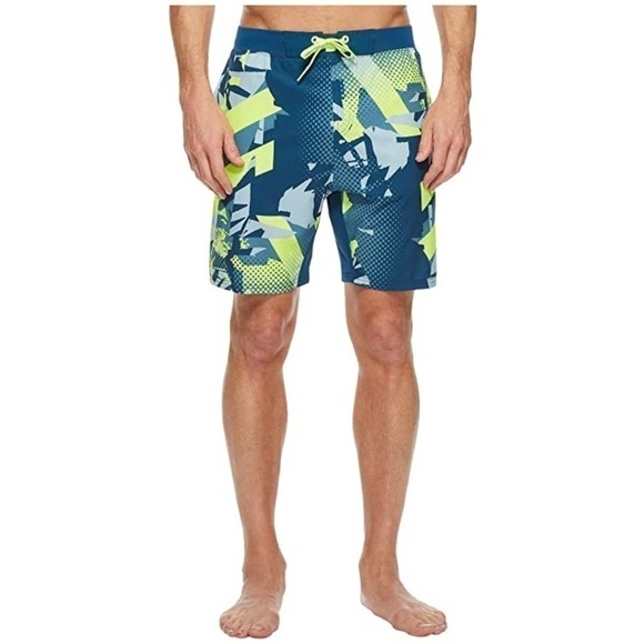 Nike Swim Trunks Size Large Blue Lime NWT - Picture 3 of 8